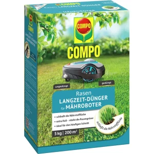 Compo Rasen Langzeit-Dünger für Mähroboter | 5 kg für 200 m2