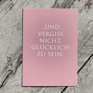 Karte Glücklich