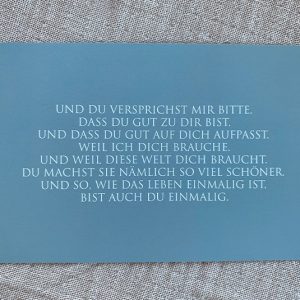 Karte Einmalig