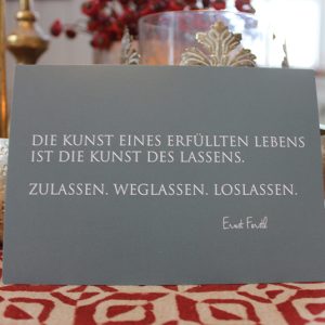 Karte – Zulassen – Weglassen – Loslassen